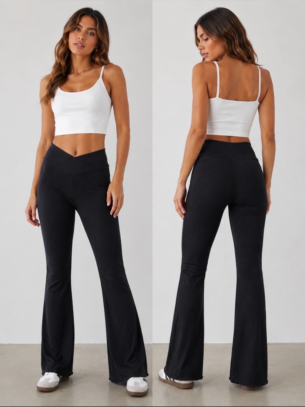 Arizona Jean Company Black Flare Leg Pants,size Large